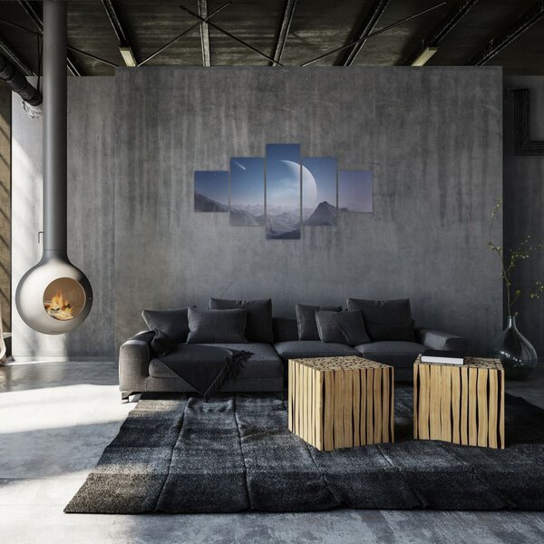 Obraz - Nebe nad skalami (125x70 cm)