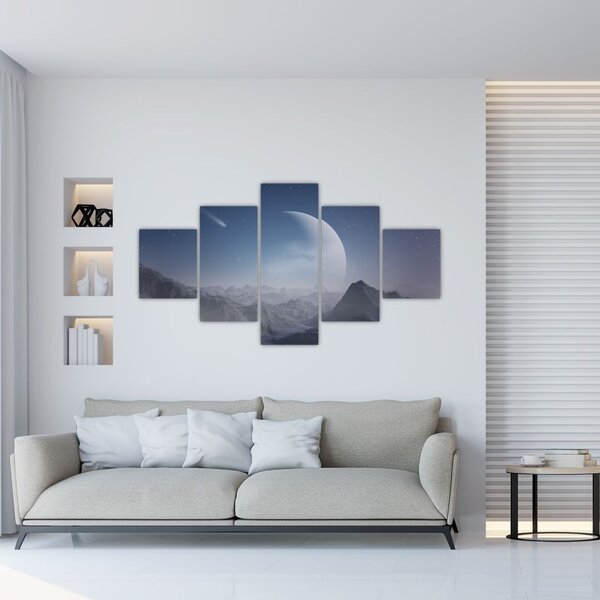 Obraz - Nebe nad skalami (125x70 cm)