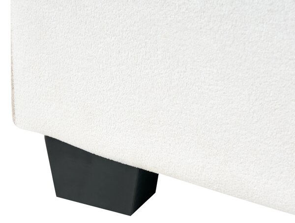 Postel s úložným prostorem Tkanina BERNAY 180 x 200 cm Krémově bílá