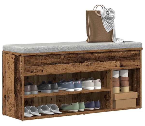 Botník old wood 102x30,5x45 cm kompozitní dřevo