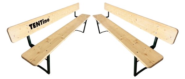 TENTino Profi pivní zahradní set 220x50 cm - STŮL + 2x LAVICE S OPĚRKOU