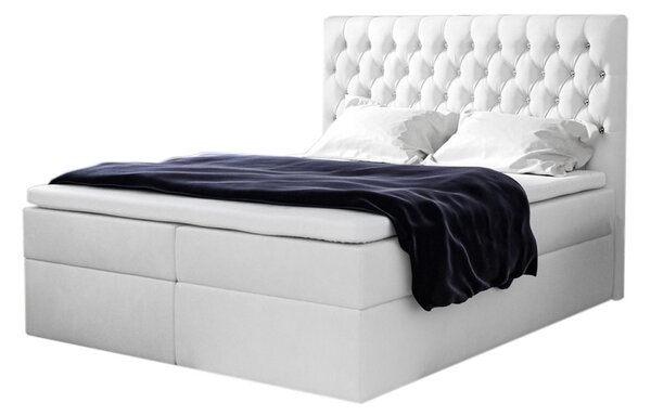 Čalouněná postel boxspring MONET + topper, 160x200, jasmine 20