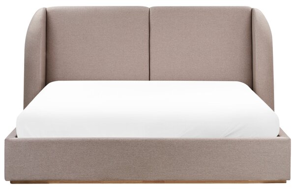 Postel s úložným prostorem Tkanina MONESTIER 180 x 200 cm Taupe
