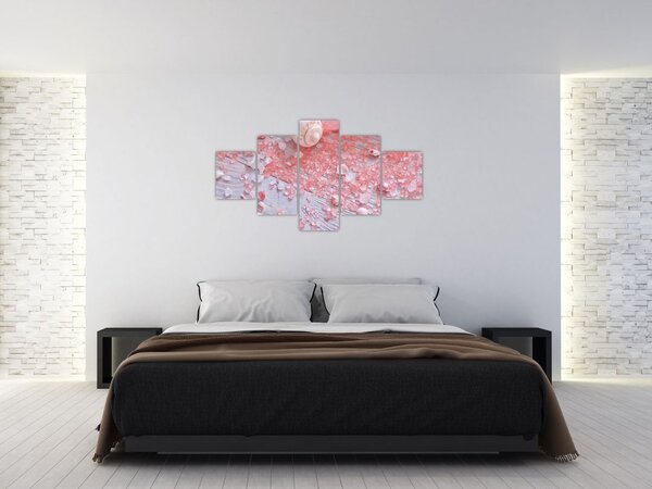 Obraz - Přímořská atmosféra v růžových odstínech (125x70 cm)