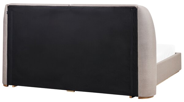 Postel s úložným prostorem Tkanina MONESTIER 180 x 200 cm Taupe