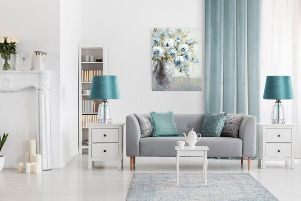 ZATEMŇOVACÍ ZÁVĚS NA KROUŽCÍCH RIA 140X250 CM MENTOLOVÁ