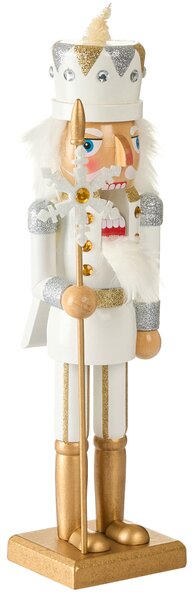 Dekorativní figurka LJUNGAN Louskáček 37 cm Bílá