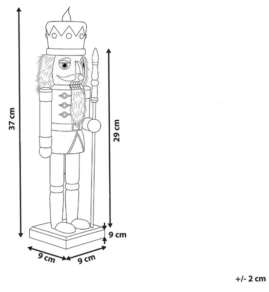 Dekorativní figurka LJUNGAN Louskáček 37 cm Bílá