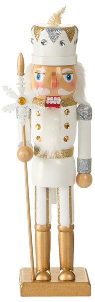 Dekorativní figurka LJUNGAN Louskáček 37 cm Bílá