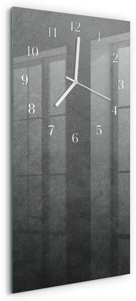 Skleněné hodiny vertikální Mramorová zeď zsppb-30x60-00079588