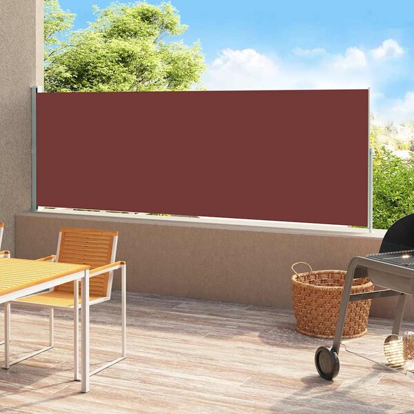 Zatahovací boční markýza 180 x 500 cm hnědá