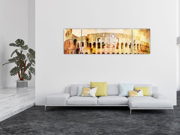 Obraz - Digitální malba, koloseum, Řím, Itálie (170x50 cm)