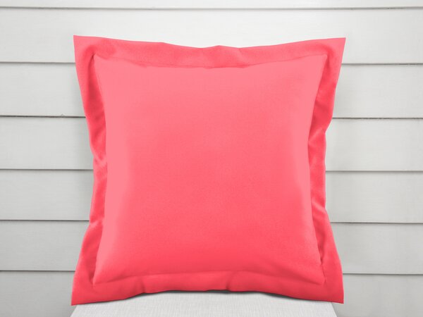 Biante Dekorační povlak na polštář s lemem Rongo RG-046 Neonově růžový 45 x 45 cm