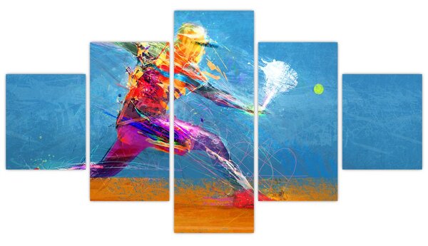 Obraz - Malovaný tenista (125x70 cm)