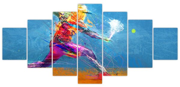 Obraz - Malovaný tenista (210x100 cm)