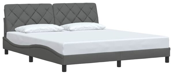 Rám postele bez matrace tmavě šedý 180 x 200 cm textil 3310616