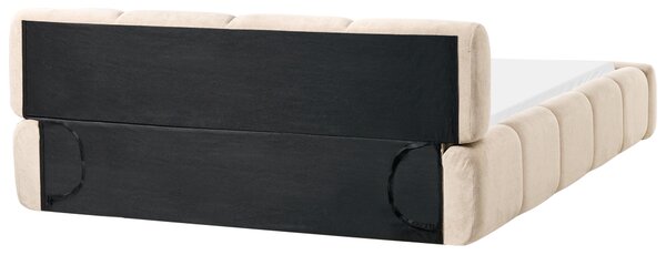 Postel Tkanina ORVILLE 160 x 200 cm Taupe