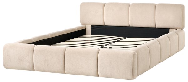 Postel Tkanina ORVILLE 160 x 200 cm Taupe
