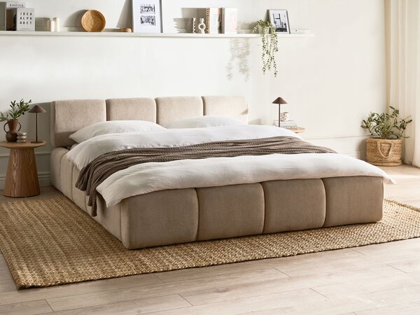 Postel Tkanina ORVILLE 160 x 200 cm Taupe