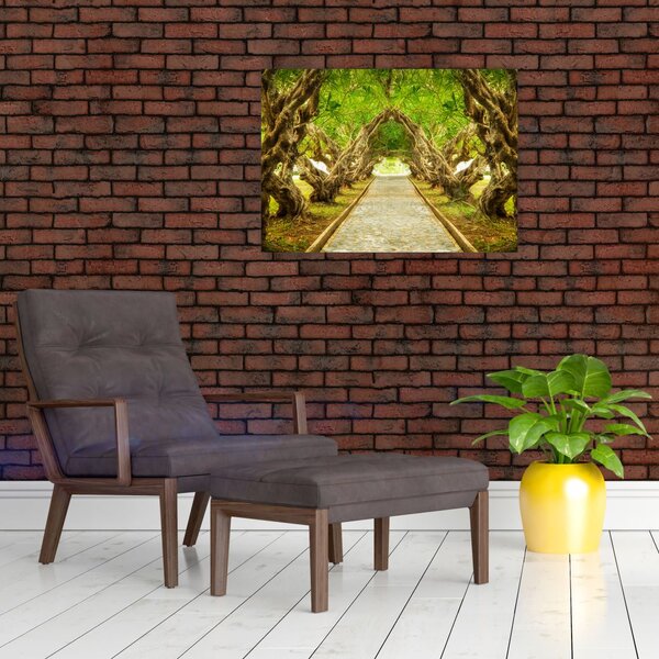 Obraz - Živý tunel z plumérií (70x50 cm)