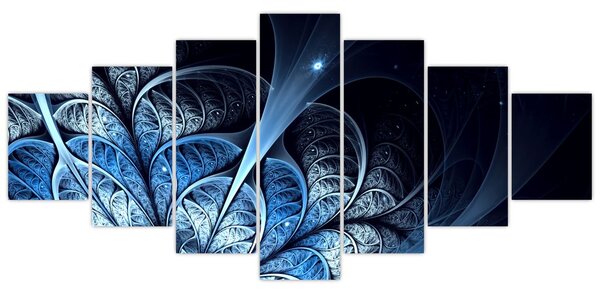 Obraz tmavěmodrého květu (210x100 cm)