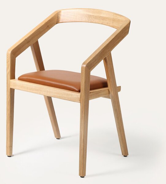 Židle Nuda designová jídelní židle z masivu s čalouněným sedákem