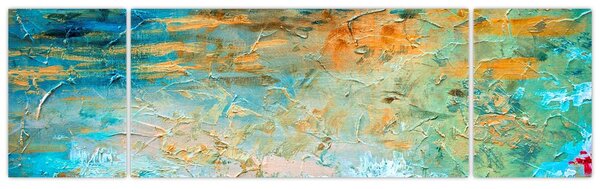 Obraz modré abstrakce (170x50 cm)
