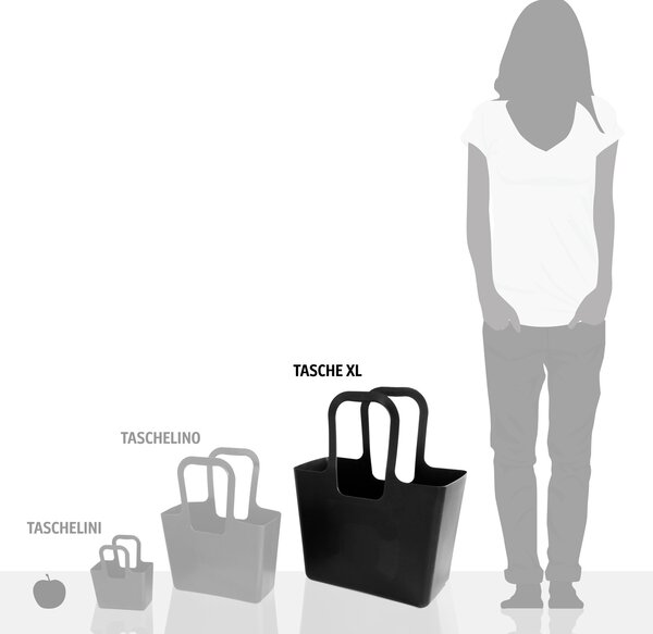 TASCHE taška XL plážová, stojan na časopisy a noviny, na hračky, dřevo Organic KOZIOL (barva-organic zelená)