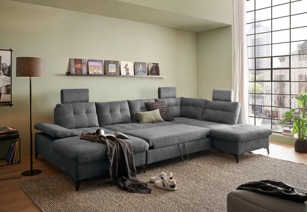SEDACÍ SOUPRAVA, textil, barvy grafitu MID.YOU - Sedací soupravy, Online Only