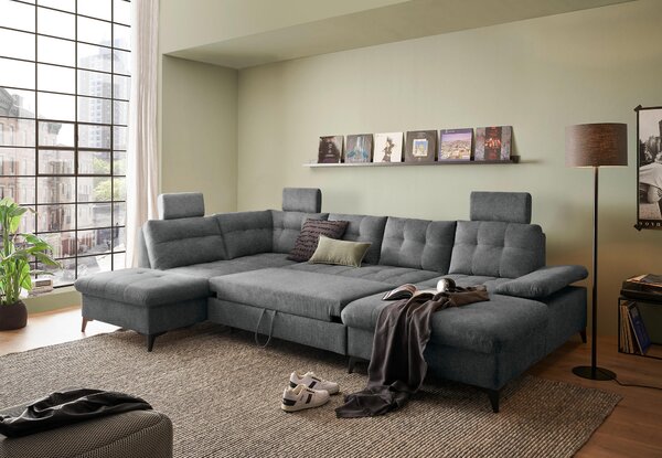 SEDACÍ SOUPRAVA, textil, barvy grafitu MID.YOU - Sedací soupravy, Online Only