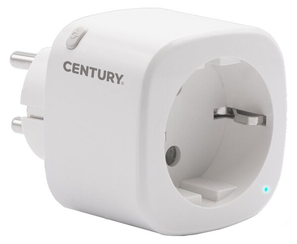 CEN SCKSMA Zástrčka-Zásuvka SMART 16A-220-240V-IP20 ovládaná SMARTPHONEM přes WIFI nebo hlasem. Možnost zapnutí nebo vypnutí spotřebičů. Tuya WiFi - CENTURY