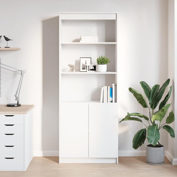 Skříň highboard bílá 70 x 35 x 180 cm kompozitní dřevo 3328471