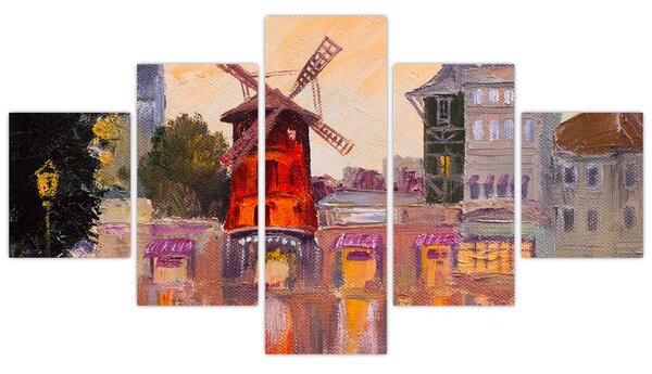 Obraz - Moulin rouge, Paříž, Francie (125x70 cm)