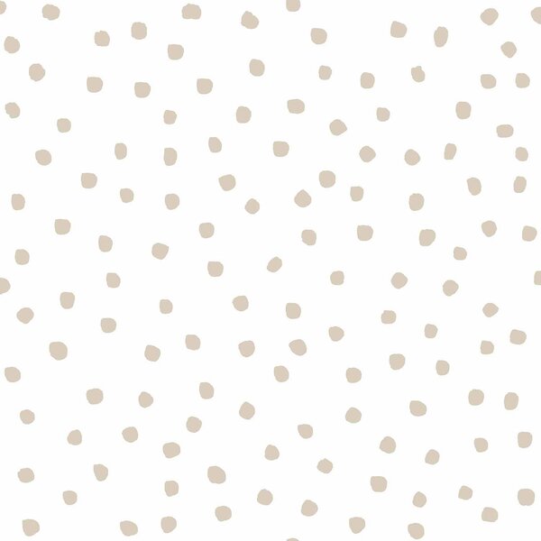 Bílá vliesová tapeta s béžovými puntíky, 17120, MiniMe, Cristiana Masi by Parato