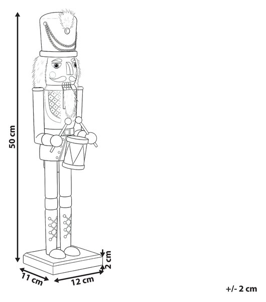 Dekorativní figurka HOGSJON Louskáček 50 cm Červená