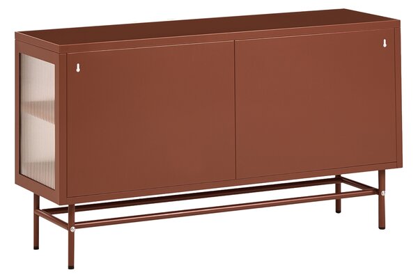 Prosklená komoda DEVON Kov 115 cm Zlatohnědá