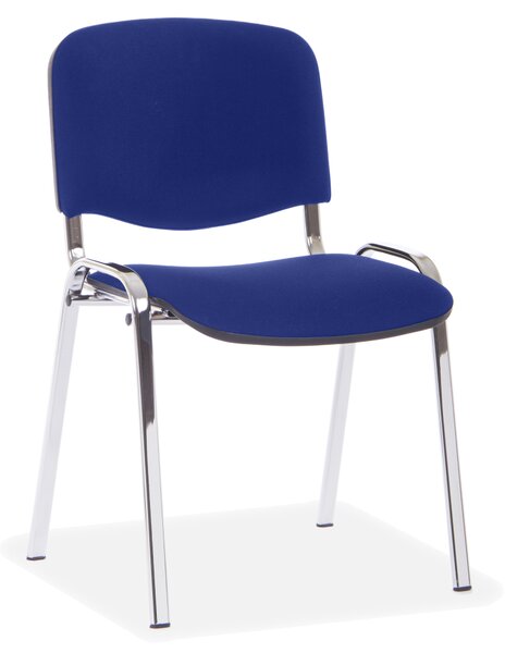 Konferenční židle Viva, chromované nohy, modrá