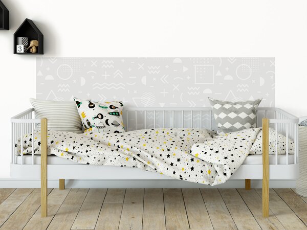 FUGU Tapeta za postel - Škola hrou grey Varianta ochrany zdi: Delší strana postele 200x65 cm