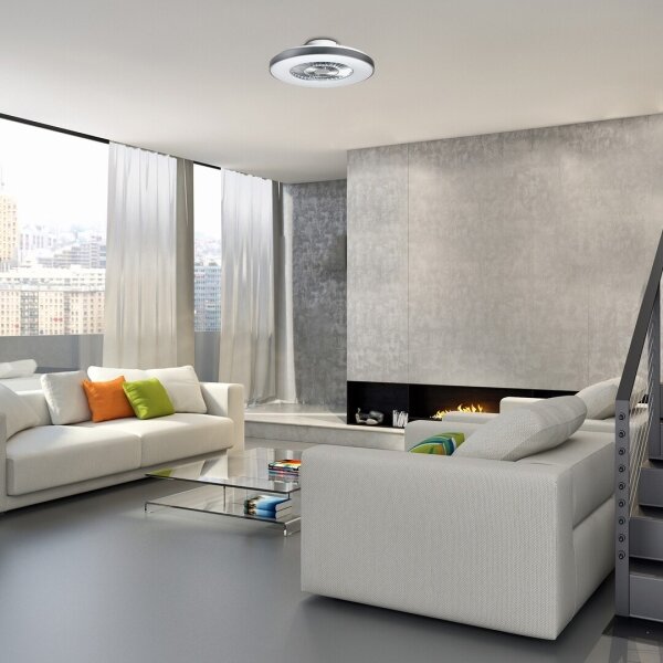 Rabalux - LED Stmívatelné stropní svítidlo s ventilátorem LED/40W/230V + DO