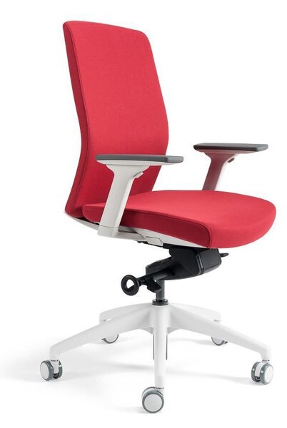 Kancelářská ergonomická židle BESTUHL J2 WHITE BP — více barev, bez podhlavníku Červená 202