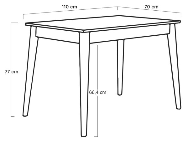 ASIR Jídelní stůl MMS-504 bílý