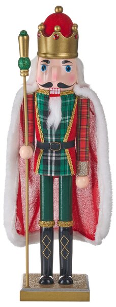 Dekorativní figurka HALLSJON Louskáček 50 cm Červená/Zelená