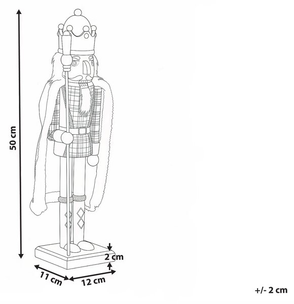 Dekorativní figurka HALLSJON Louskáček 50 cm Červená/Zelená