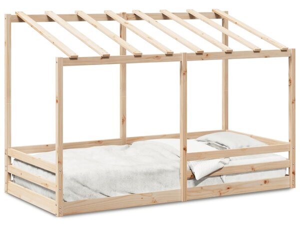 Dětská postel se střechou 80 x 200 cm masivní borové dřevo