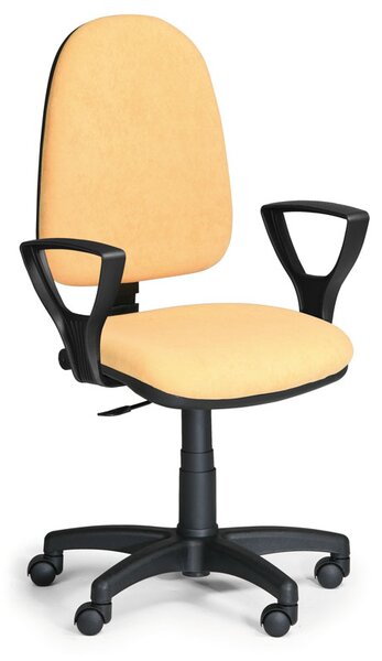 Pracovní židle Torino s područkami, žlutá