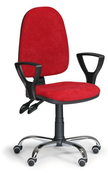 Pracovní židle Torino SY s područkami, červená