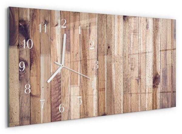 Skleněné hodiny horizontální Dřevěné desky zsppb-60x30-00295280