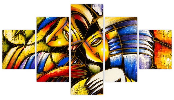 Obraz - Olejomalba, milenci (125x70 cm)