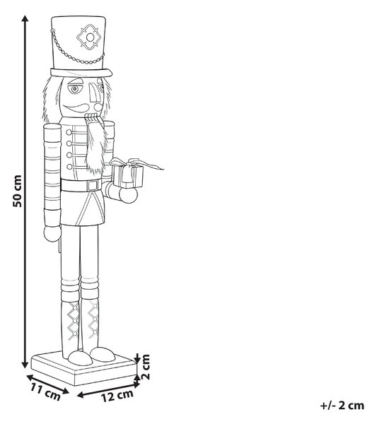 Dekorativní figurka RODSJON Louskáček 50 cm Červená