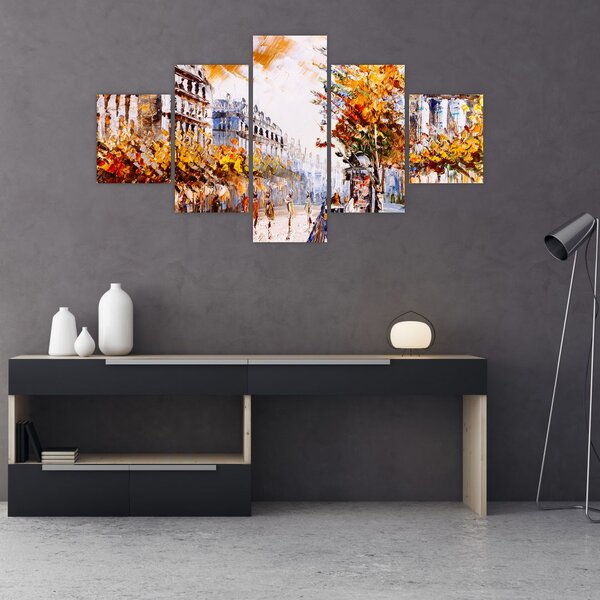 Obraz - Ulice v Paříži (125x70 cm)